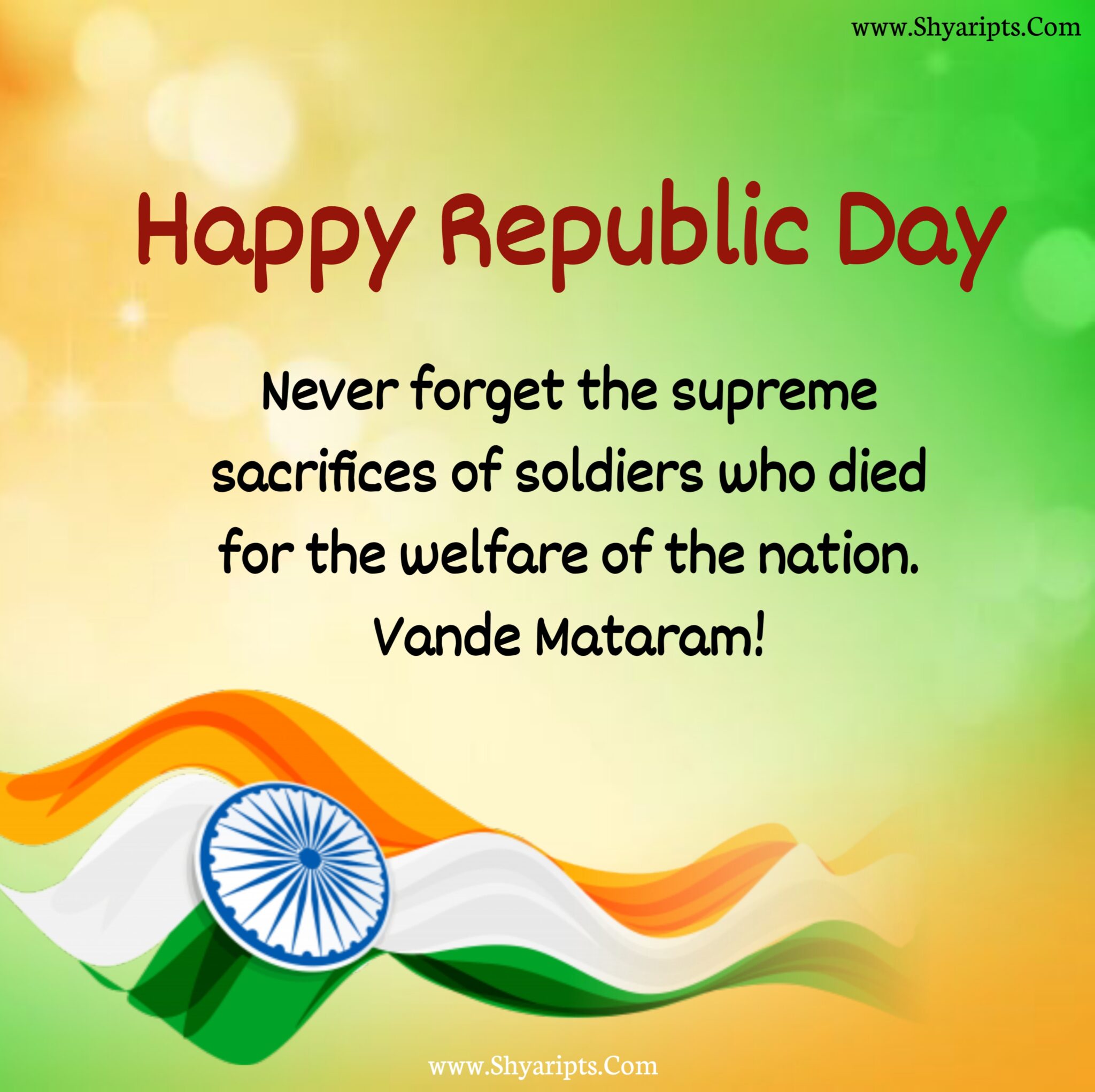 Happy republic day wishes quotes with images in English| 26 January ...