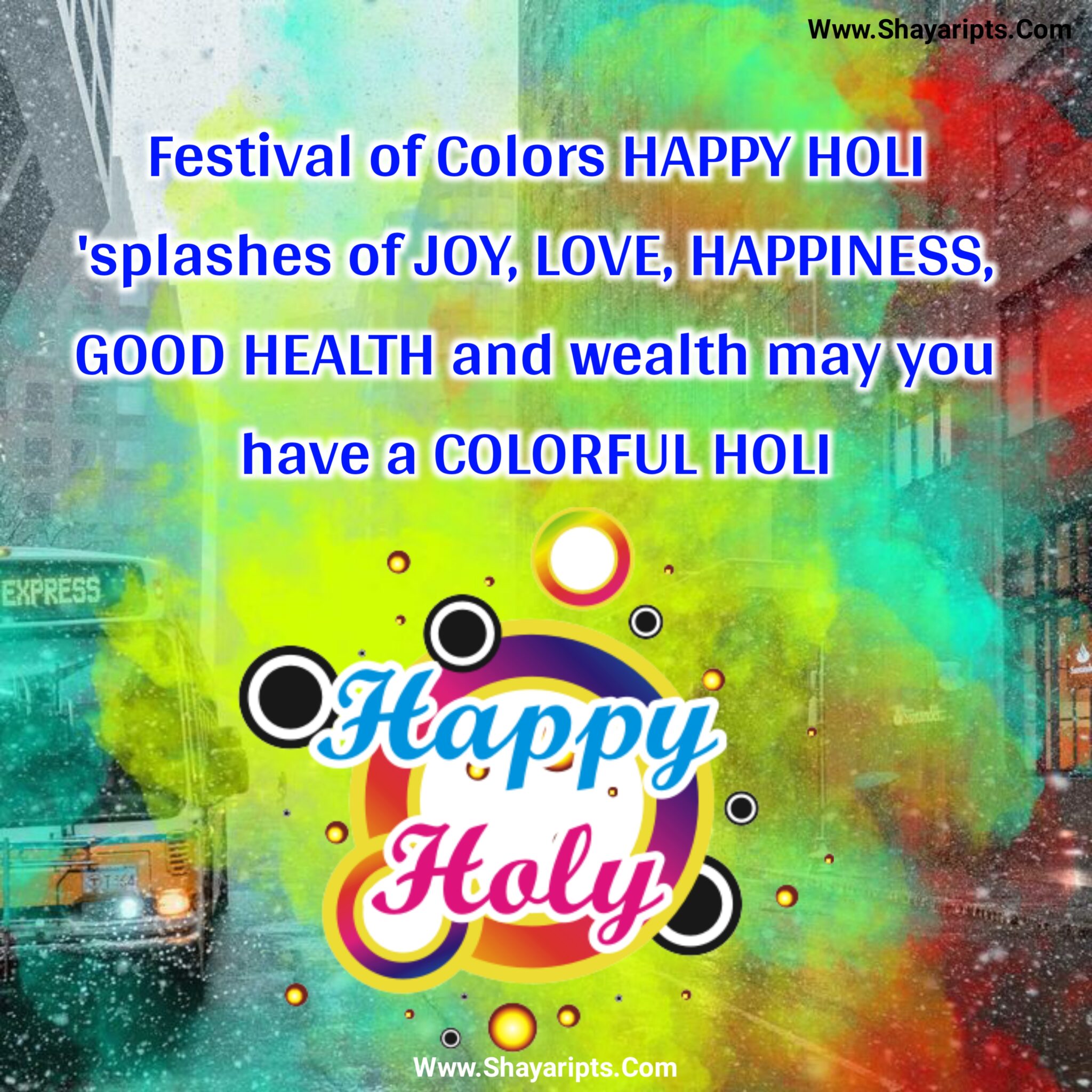 Best Wishes Holi Quotes With Image| Best Holi Message In English| Happy ...